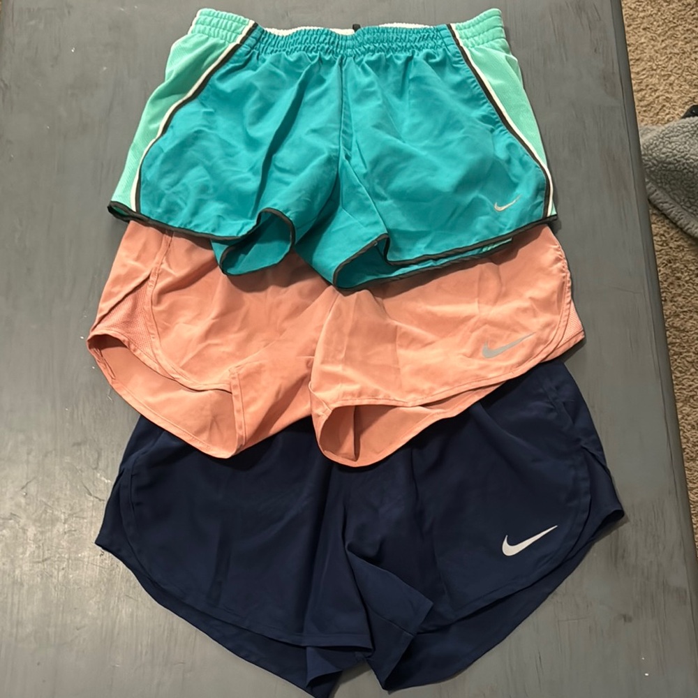 Nike Women's Athletic Shorts Set - Teal, Peach, Navy